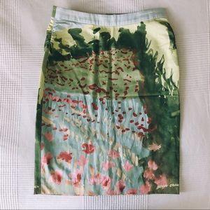 Anthropologie Painted Pencil Skirt